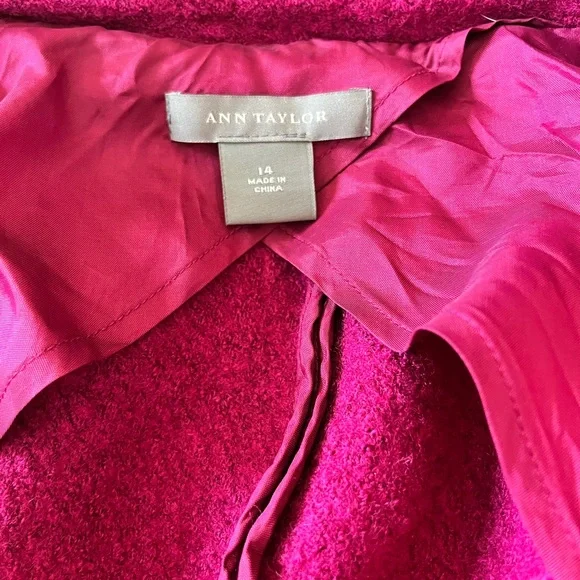 Ann Taylor Double Breasted wool blend coat - Picture 3 of 4